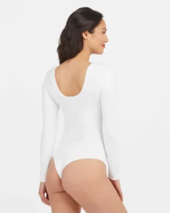 Spanx Suit Yourself Long Sleeve Scoop Neck Bodysuit Shop All Clothing
