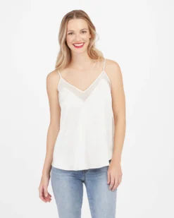 Spanx Shop All Clothing Satin Mesh V-Neck Cami