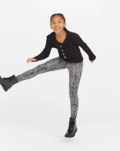Spanx Girls Faux Leather Snake Shine Leggings