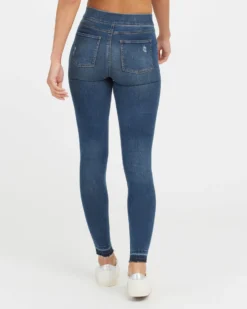 Spanx Distressed Ankle Skinny Jeans, Medium Wash Comfy Essentials