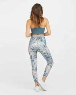 Spanx New Arrivals Booty Boost Active Splatter Floral ⅞ Leggings