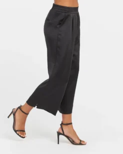 Spanx Shop All Clothing Satin Cropped Wide Leg Pant