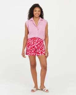 Spanx On-the-Go Printed Shorts, 6