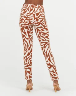 Spanx New Arrivals On-the-Go Printed Ankle Slim Straight Pant