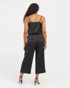 Spanx Shop All Clothing Satin Cropped Wide Leg Pant