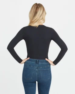 Spanx Suit Yourself Long Sleeve Thong Bodysuit