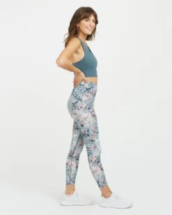 Spanx New Arrivals Booty Boost Active Splatter Floral ⅞ Leggings