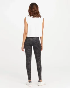 Spanx Faux Leather Camo Leggings