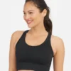Spanx Seamless Sculpt Chevron Ribbed Longline Medium Impact Sports Bra 1 Spanx Seamless Sculpt Chevron Ribbed Longline Medium Impact Sports Bra