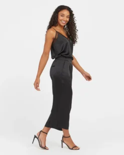 Spanx Shop All Clothing Satin Cropped Wide Leg Pant