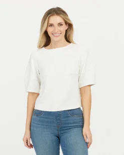 Spanx AirEssentials Puff Sleeve ‘At-the-Hip’ Top