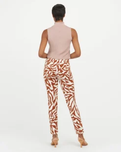 Spanx New Arrivals On-the-Go Printed Ankle Slim Straight Pant