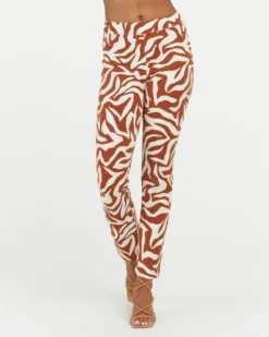 Spanx New Arrivals On-the-Go Printed Ankle Slim Straight Pant