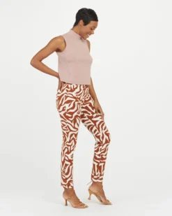 Spanx New Arrivals On-the-Go Printed Ankle Slim Straight Pant