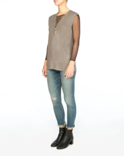 Spanx® Sheer Fashion Mesh Thong Bodysuit