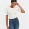 Spanx New Arrivals Suit Yourself Ribbed Crew Neck Short Sleeve Bodysuit