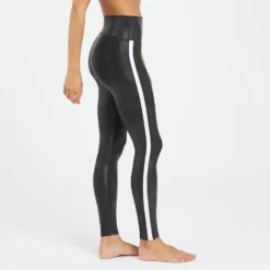 Spanx Faux Leather Side Stripe Leggings