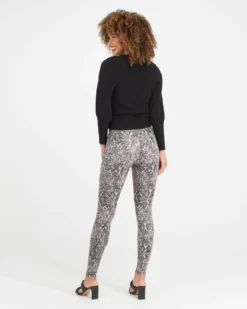 Spanx Faux Leather Snake Shine Leggings Shop All Clothing