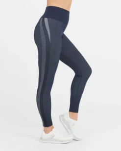 Spanx Look At Me Now Seamless Track Stripe Leggings