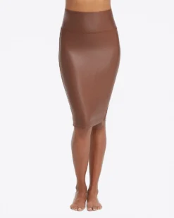 Spanx Faux Leather Pencil Skirt