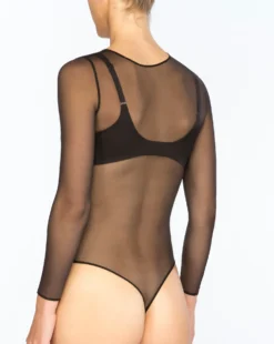 Spanx® Sheer Fashion Mesh Thong Bodysuit