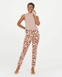 Spanx New Arrivals On-the-Go Printed Ankle Slim Straight Pant