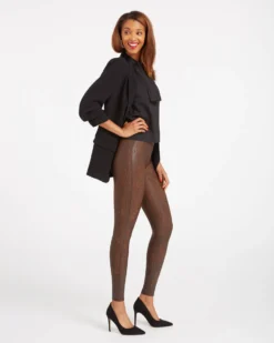 Spanx Faux Leather Snakeskin Leggings
