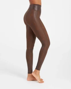 Spanx Faux Leather Snakeskin Leggings