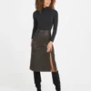 Spanx Leather-Like Midi Skirt