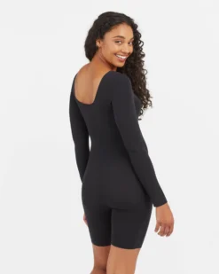 Spanx Luxe Essentials Long Sleeve Mid-Thigh Bodysuit
