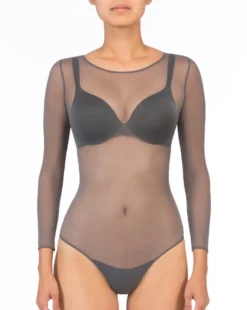 Spanx® Sheer Fashion Mesh Thong Bodysuit