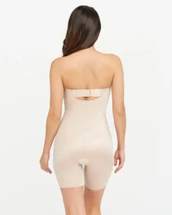Spanx Suit Your Fancy Strapless Cupped Mid-Thigh Bodysuit Bodysuits