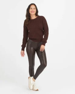 Spanx Faux Leather Croc Shine Leggings