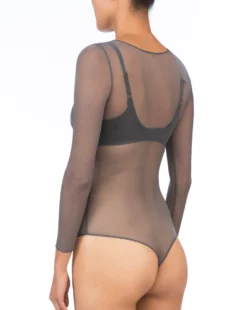 Spanx® Sheer Fashion Mesh Thong Bodysuit