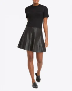 Spanx Faux Leather Skater Skirt Shop All Clothing 9 Spanx Faux Leather Skater Skirt Shop All Clothing