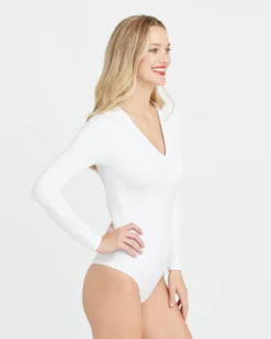 Spanx Suit Yourself Long Sleeve Thong Bodysuit