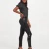 Spanx Shop All Clothing The Perfect Black Pant, Ankle Sequin Tuxedo Skinny