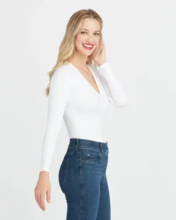 Spanx Suit Yourself Long Sleeve Thong Bodysuit