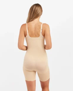 Spanx Power Open-Bust Mid-Thigh Bodysuit Shop All Shapewear