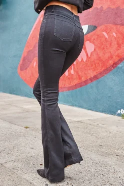 Spanx Back In Stock Flare Jeans, Clean Black 15 Spanx Back In Stock Flare Jeans, Clean Black