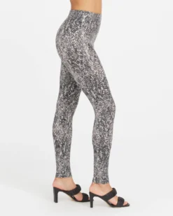 Spanx Faux Leather Snake Shine Leggings Shop All Clothing