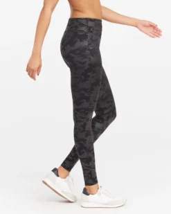 Spanx Faux Leather Camo Leggings