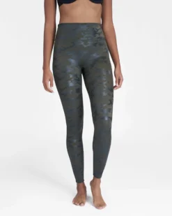 Spanx Faux Leather Camo Leggings