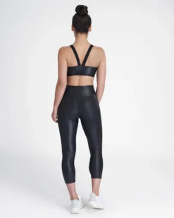 Spanx Faux Leather Active Cropped Leggings