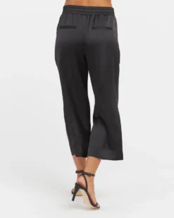 Spanx Shop All Clothing Satin Cropped Wide Leg Pant