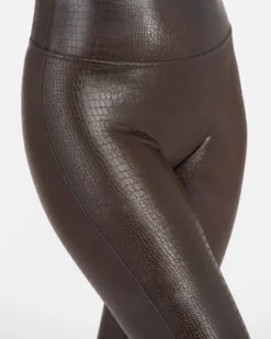 Spanx Faux Leather Croc Shine Leggings