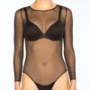 Spanx® Sheer Fashion Mesh Thong Bodysuit