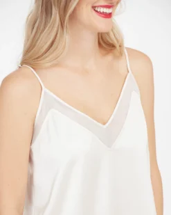 Spanx Shop All Clothing Satin Mesh V-Neck Cami