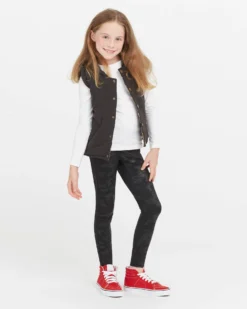 Spanx Girls Faux Leather Camo Leggings