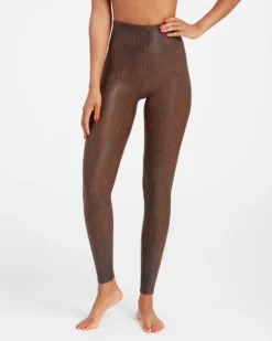 Spanx Faux Leather Snakeskin Leggings